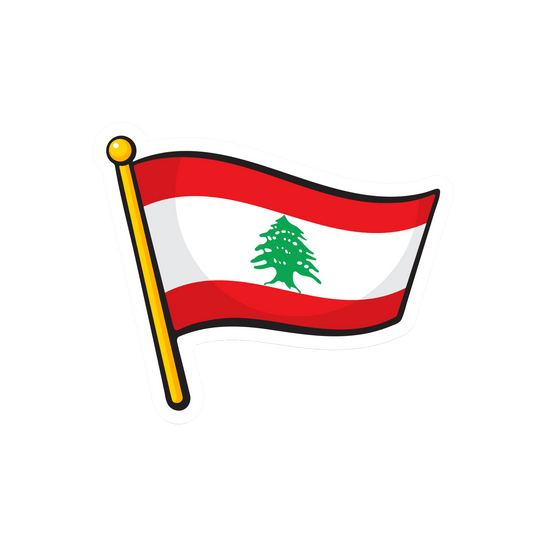 The "Lebanese Flag" - Air Freshener - Noor Books