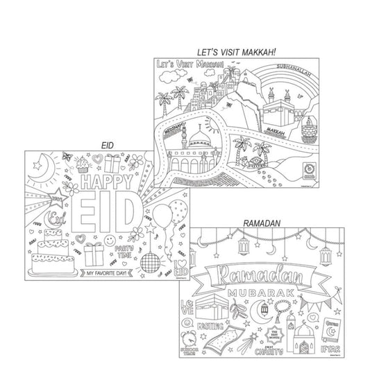 Colouring Posters - 3 Pack - Noor Books