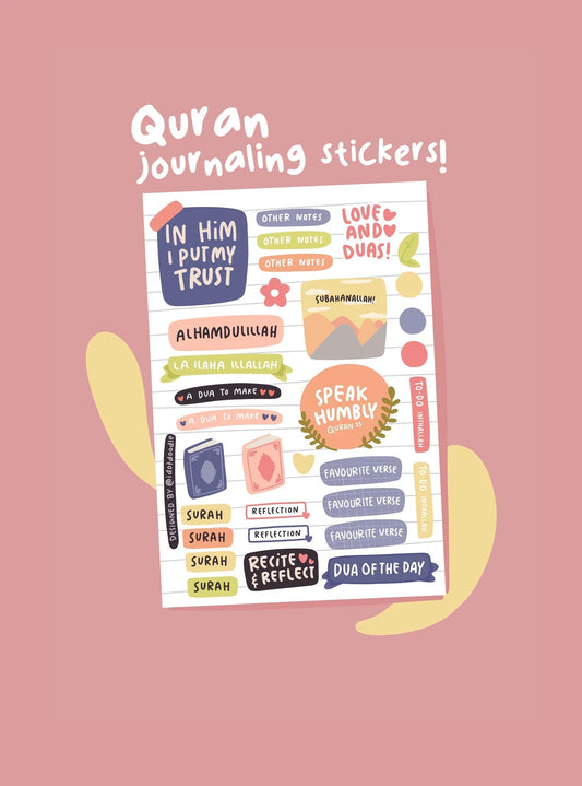 Islamic Journal Sticker Sheet - Quran Journaling - Noor Books