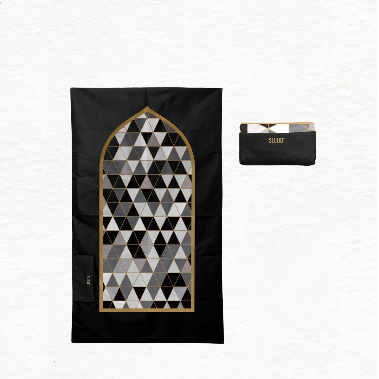 Prayer Mat - Black Geometry - Noor Books