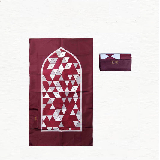 Prayer Mat - Red Geometry - Noor Books
