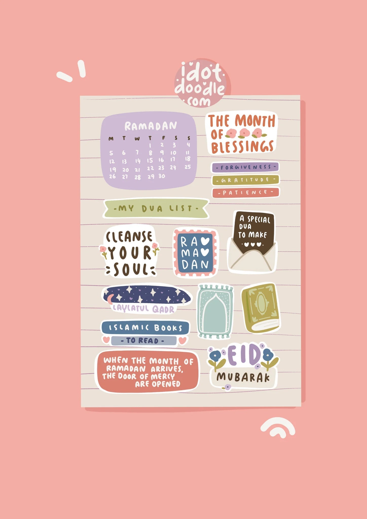 Ramadan Journal Sticker Sheet - Noor Books