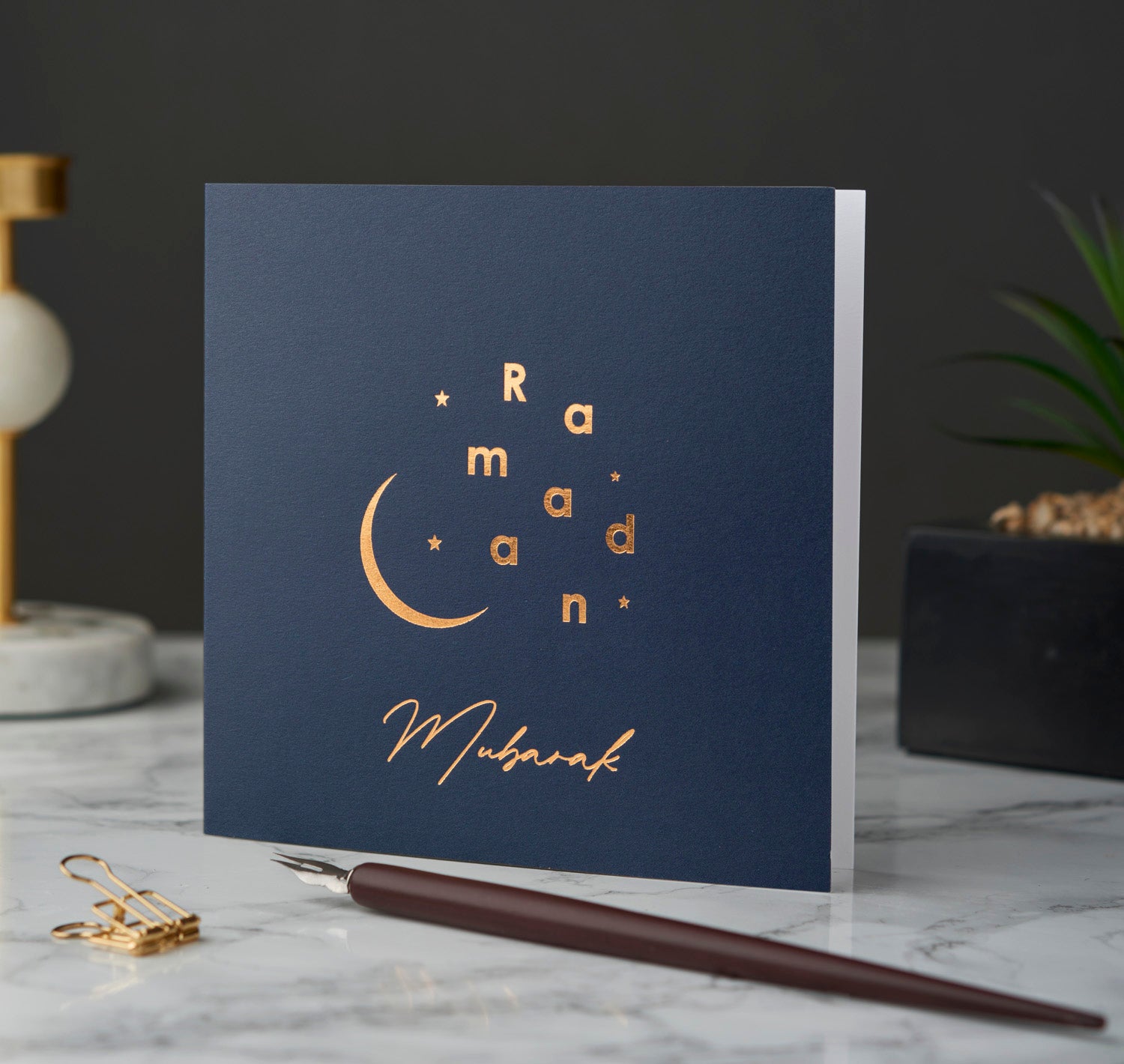 Ramadan Mubarak - Gold Foil Card - Noor Books