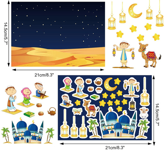 Ramadan Mubarak Sticker Sheets - Noor Books